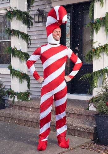 Adult Red Candy Cane Bodysuit