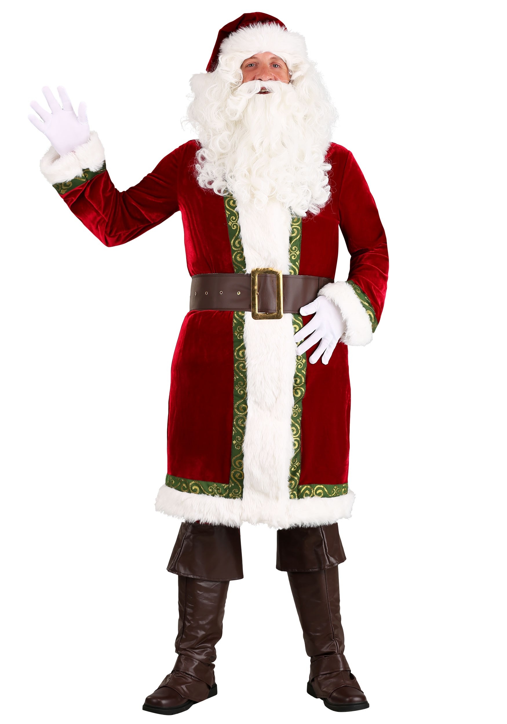 Plus Size Old Time Santa Claus Mens  Costume