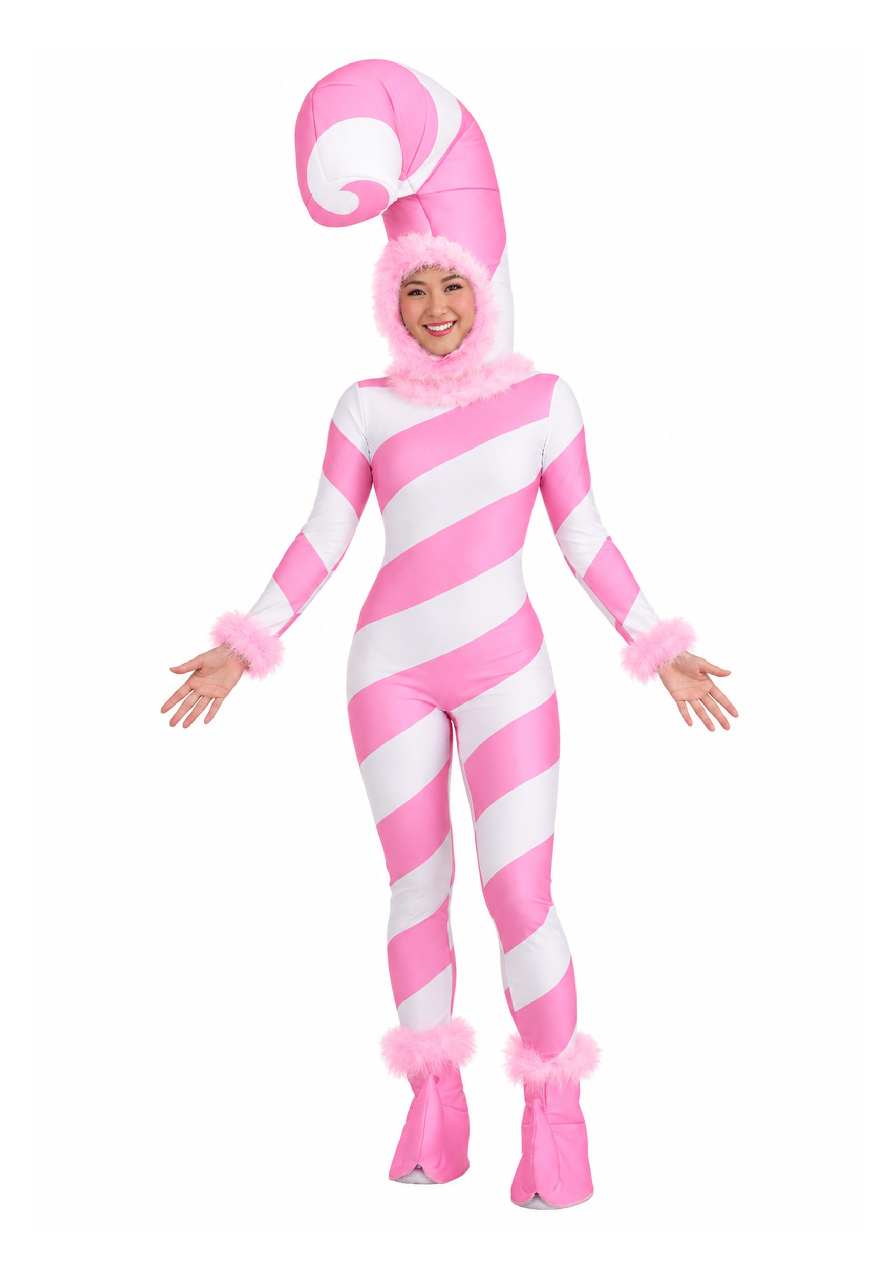 Pink Candy Cane Jumpsuit for Women
