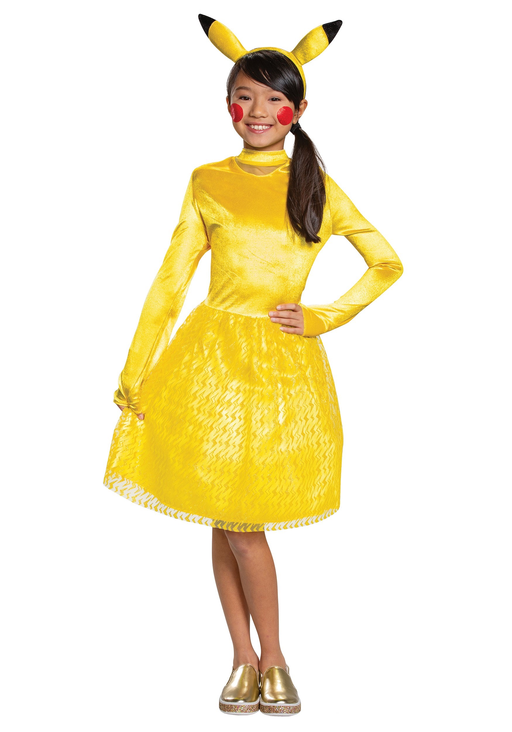 Photos - Fancy Dress Classic Disguise Girl's Pokémon Pikachu  Costume Dress Yellow/Black/ 