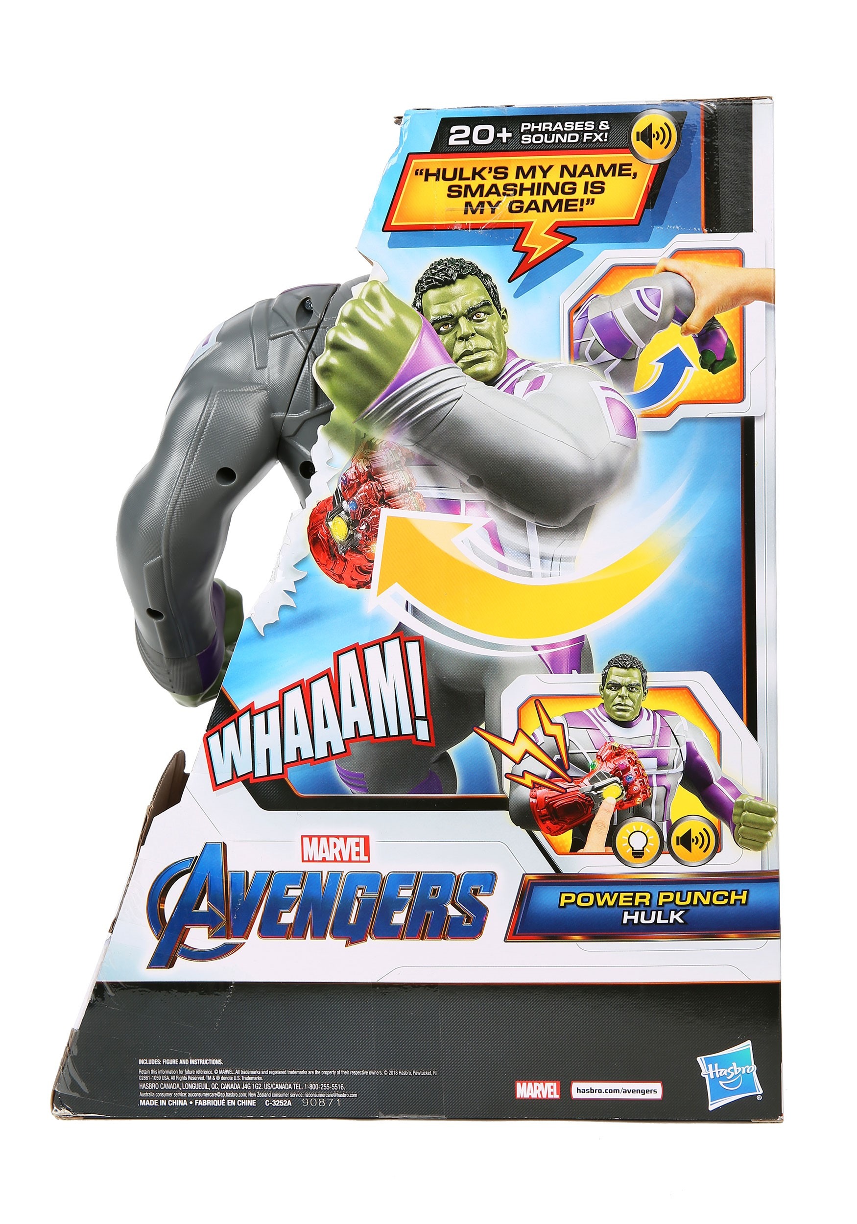 marvel avengers power punch hulk action figure