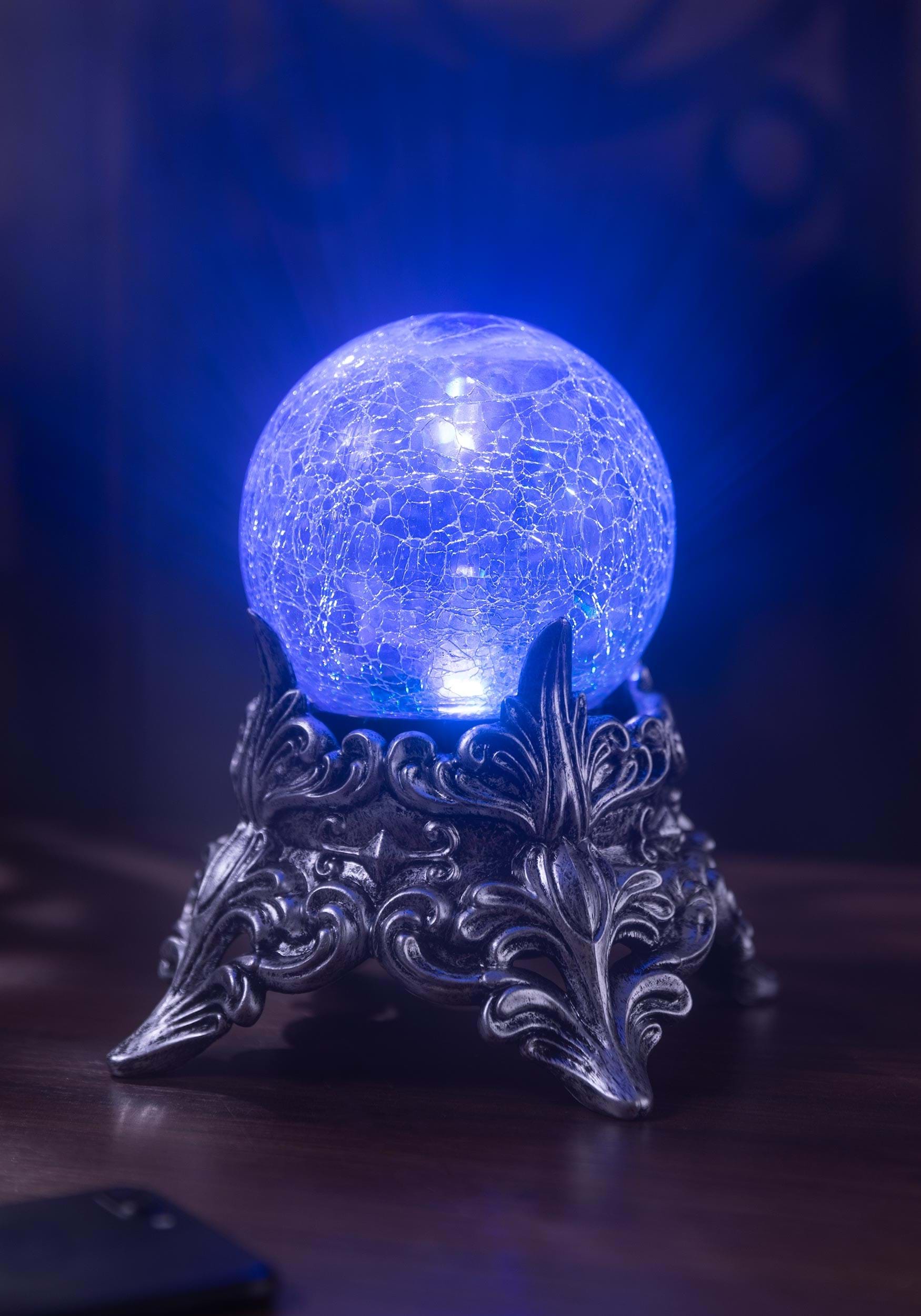 7 Inch Color Changing Mystic Crystal Ball Prop , Halloween Prop