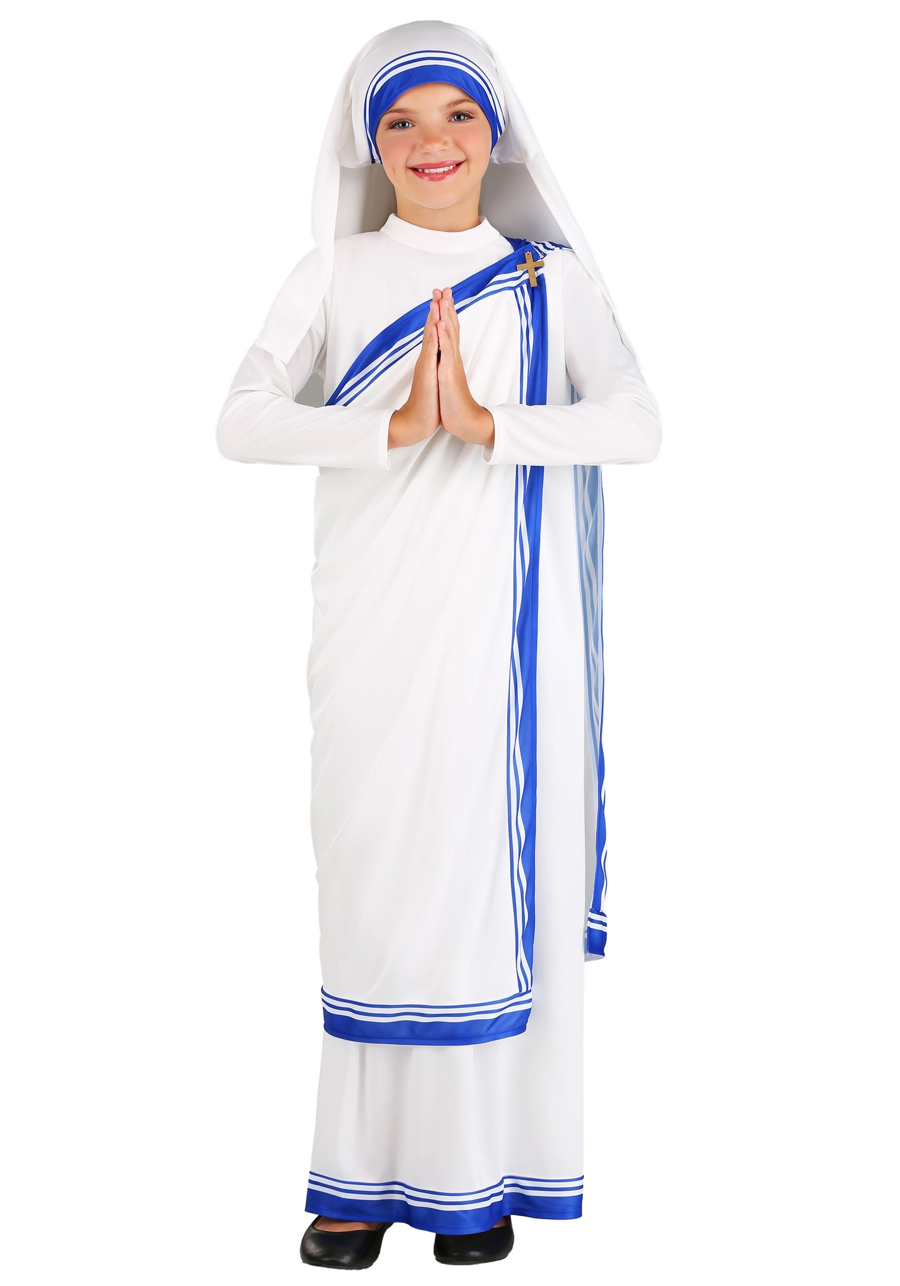 Photos - Fancy Dress FUN Costumes Mother Teresa Girl's Costume Blue/White FUN0950CH
