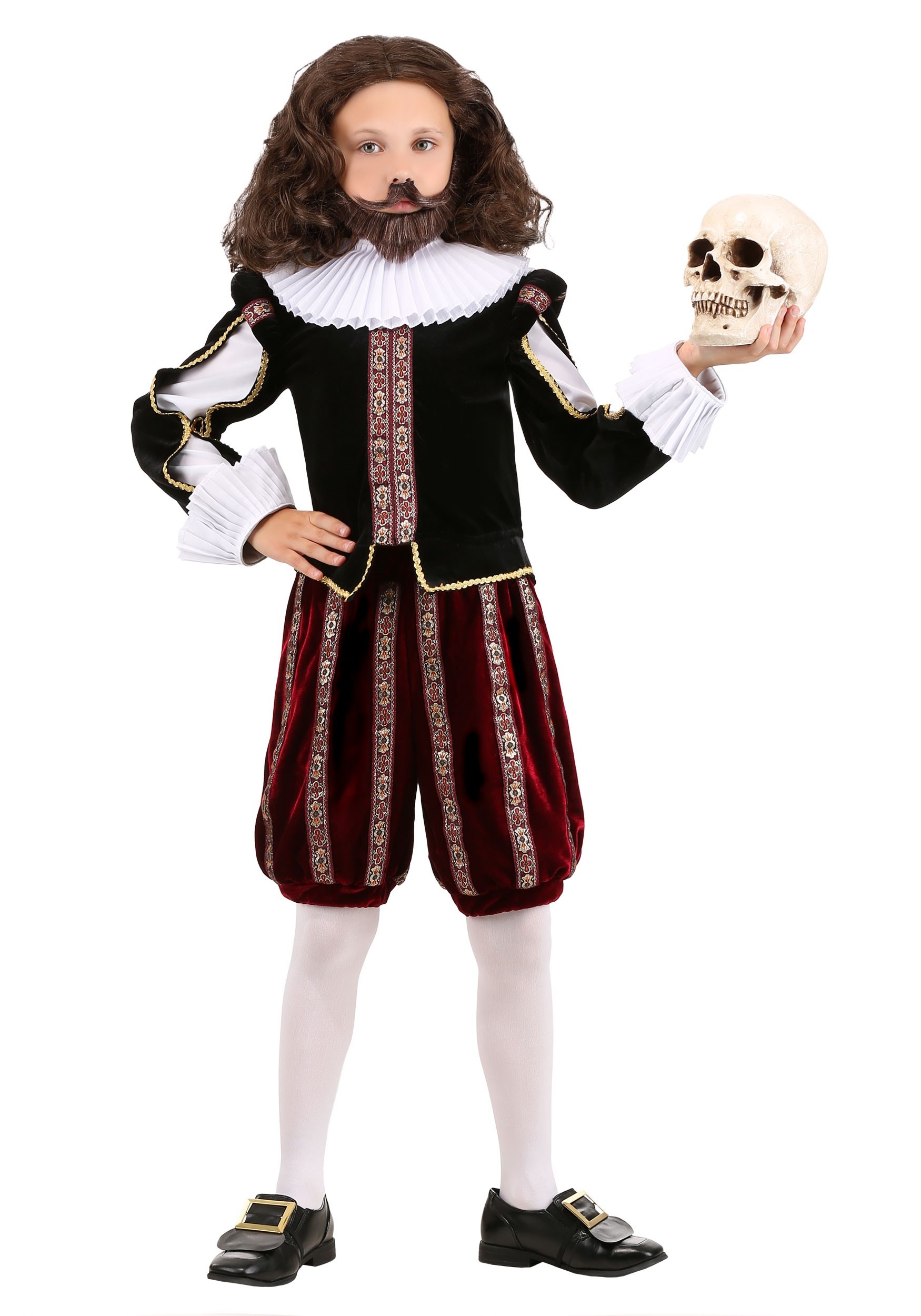 Photos - Fancy Dress Shakespeare FUN Costumes William  Costume for Boys Black/Red/White 