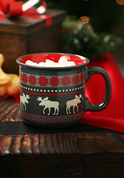 Moose Fair Isle Ceramic Camp Mug main