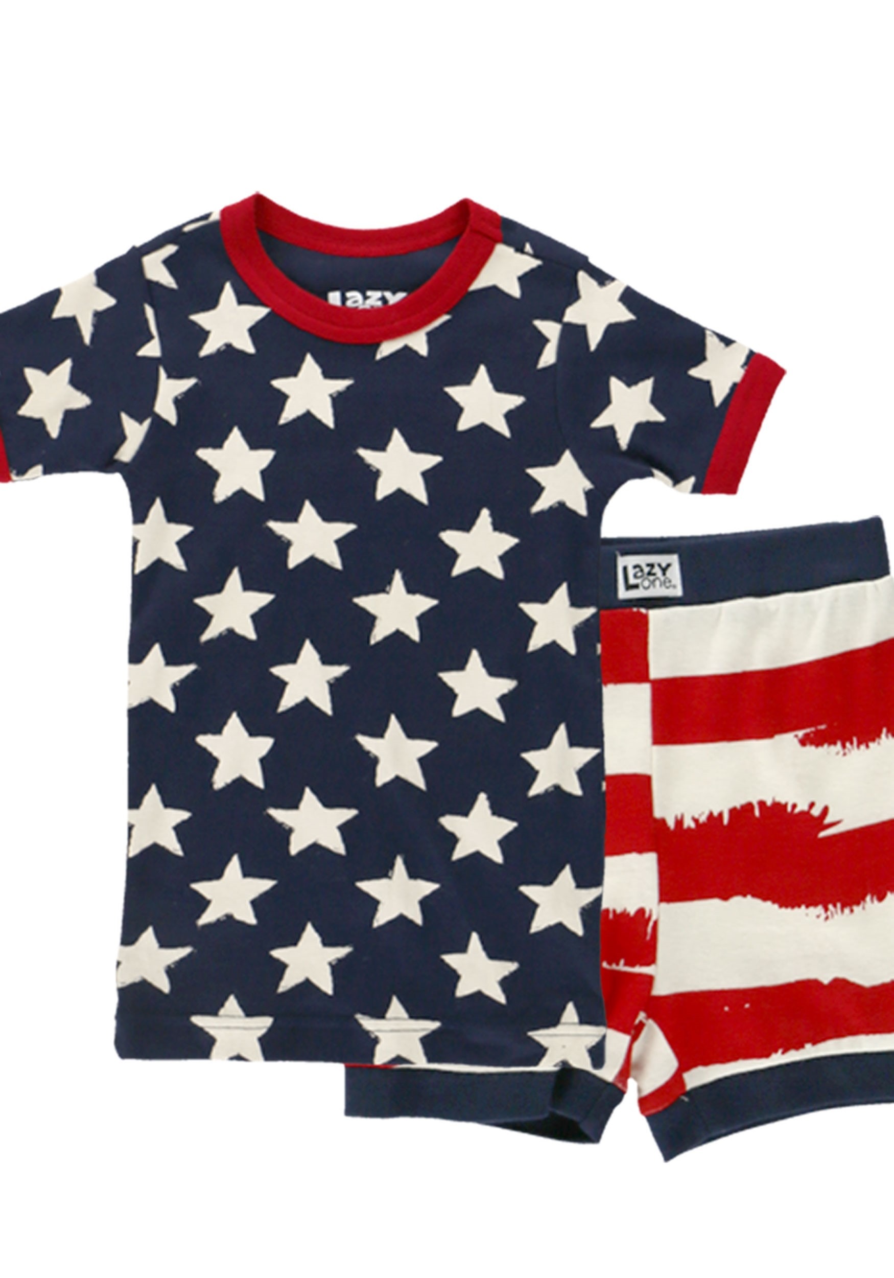 Star & Stripes Kid's PJ Short Set | Fourth of July Pajamas