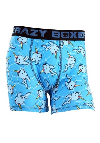 Crazy Boxers Narwhal Pool Party Men's Boxer Briefs