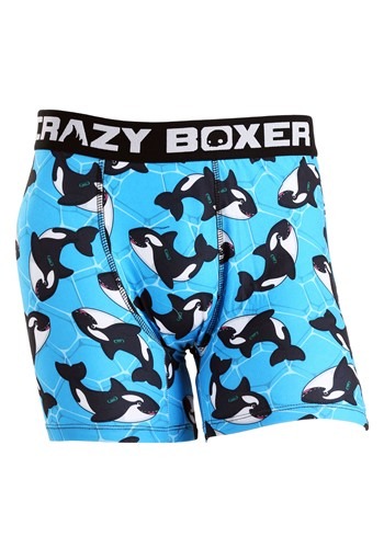 Crazy Boxers Orca Whale Pool Party Mens Boxer Brie