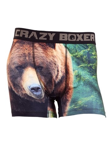 Crazy Boxers Grizzly Bear Mens Boxers Briefs
