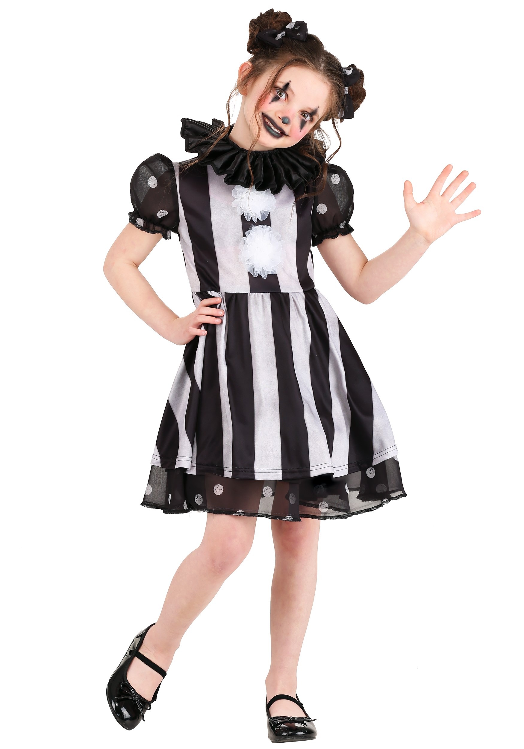 Photos - Fancy Dress Clown FUN Costumes Dark Circus  Girl's Costume Black/White FUN0959CH 