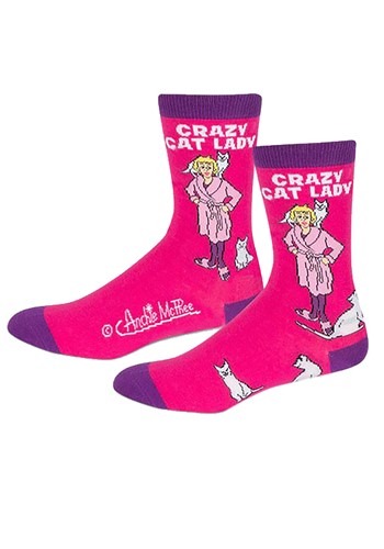 Crazy Cat Lady Womens Crew Socks
