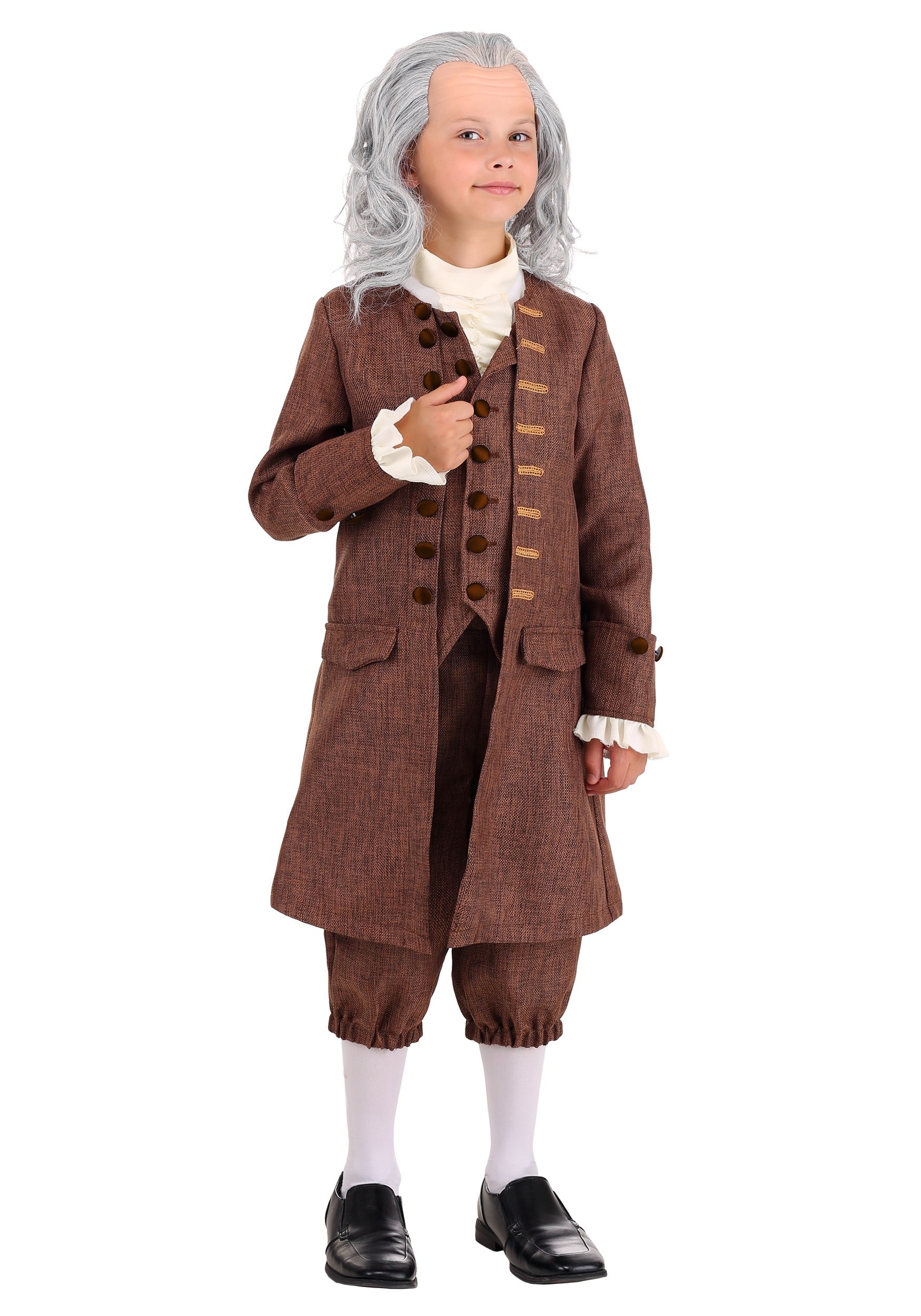 Photos - Fancy Dress Crosman FUN Costumes Colonial Benjamin Franklin Boy's Costume | Historical Costume 