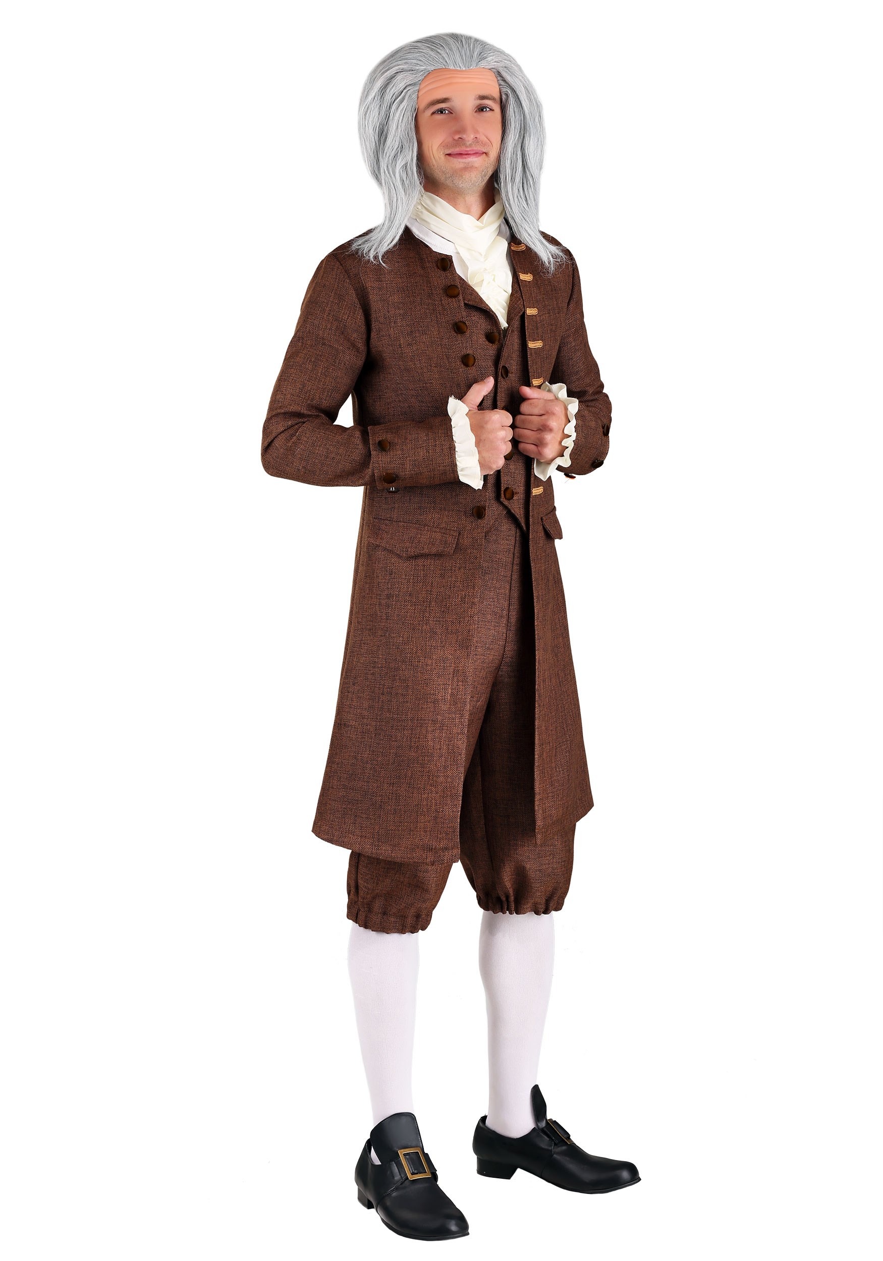 Plus Size Colonial Benjamin Franklin Mens Costume