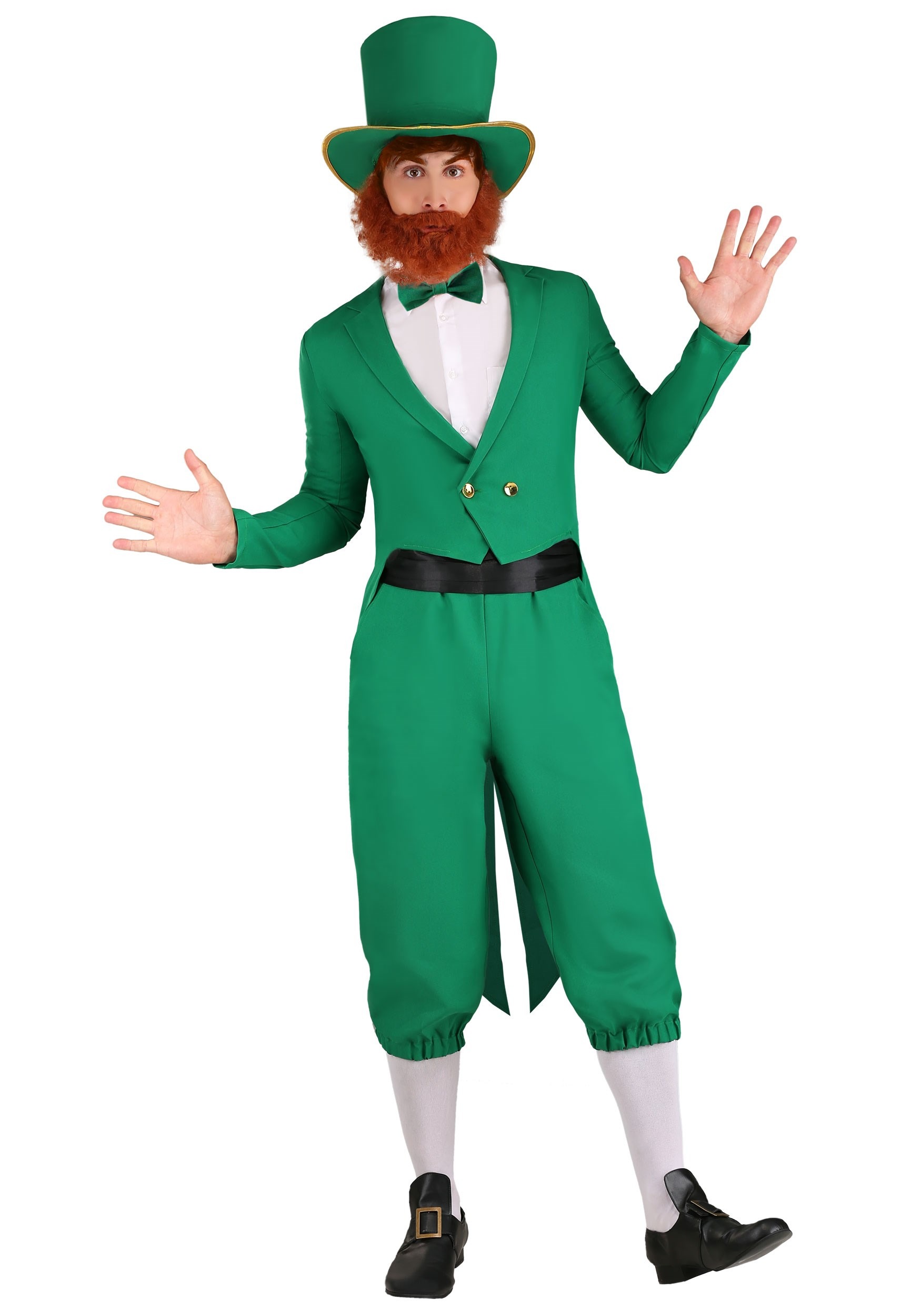 Photos - Fancy Dress Lucky FUN Costumes  Leprechaun Men's Costume Green FUN0960AD 