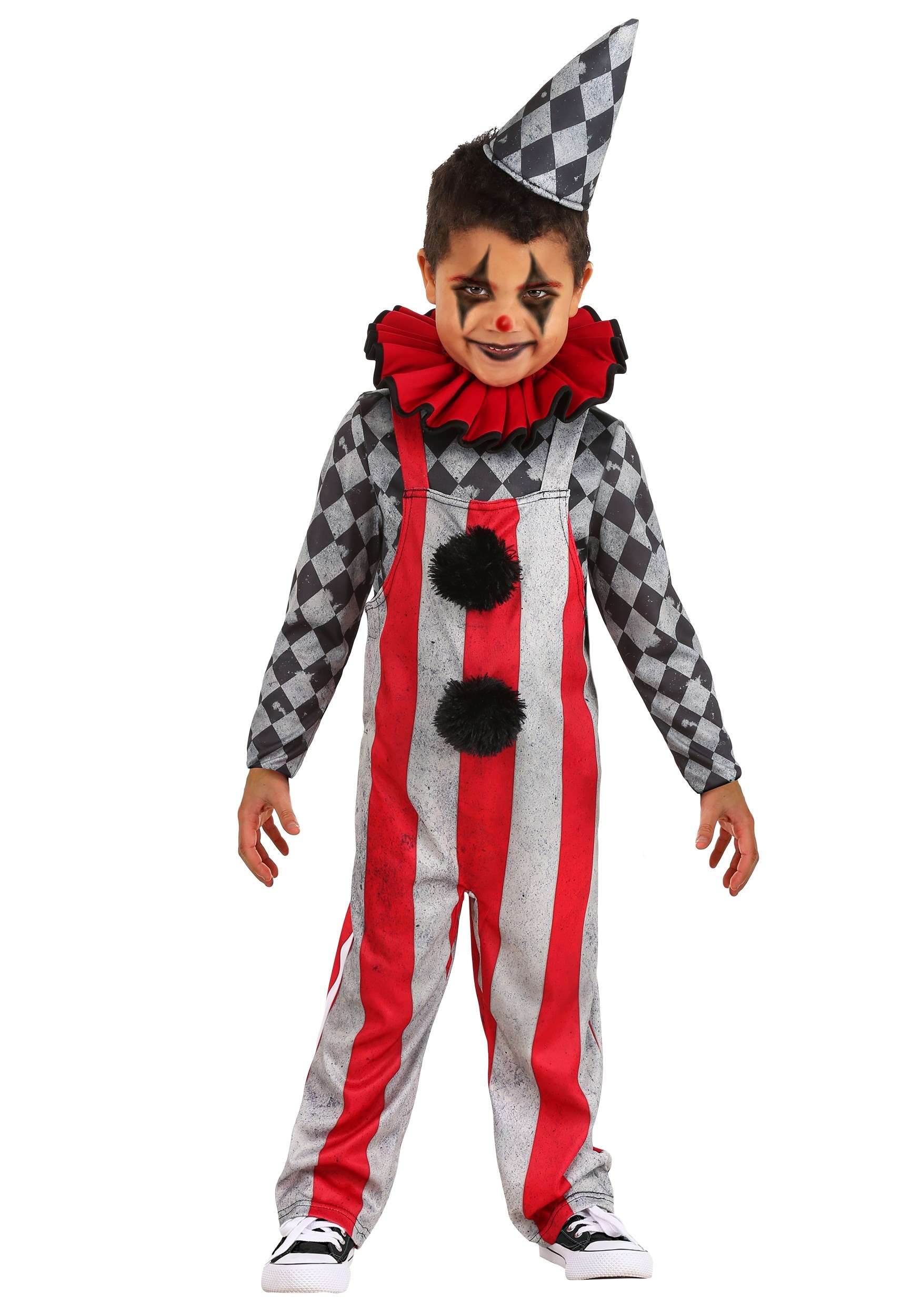 Photos - Fancy Dress Toddler FUN Costumes Wicked Circus Clown  Costume Black/Red/Gray FU 