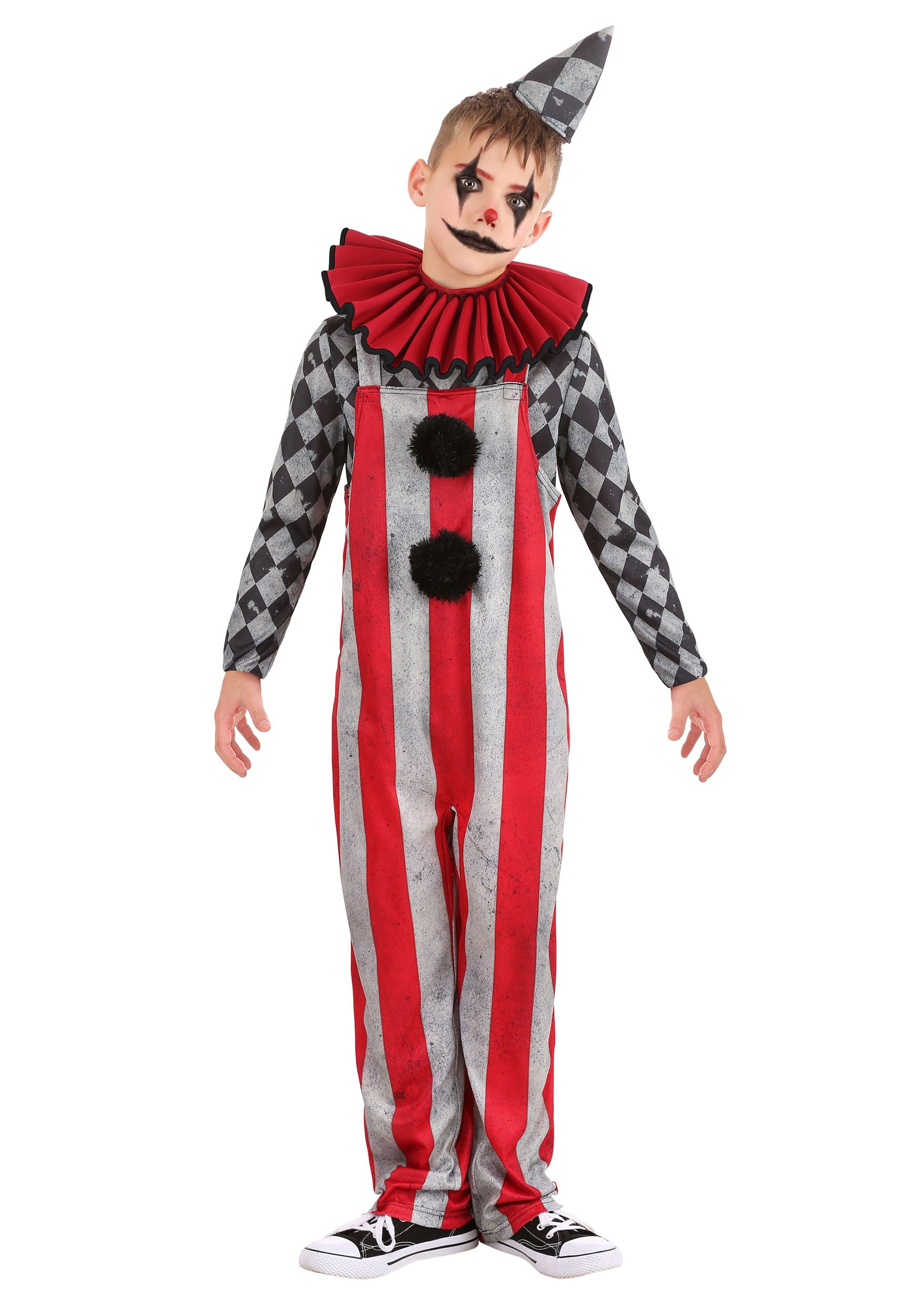Photos - Fancy Dress Clown FUN Costumes Wicked Circus  Boy's Costume Black/Gray/Red FUN0 