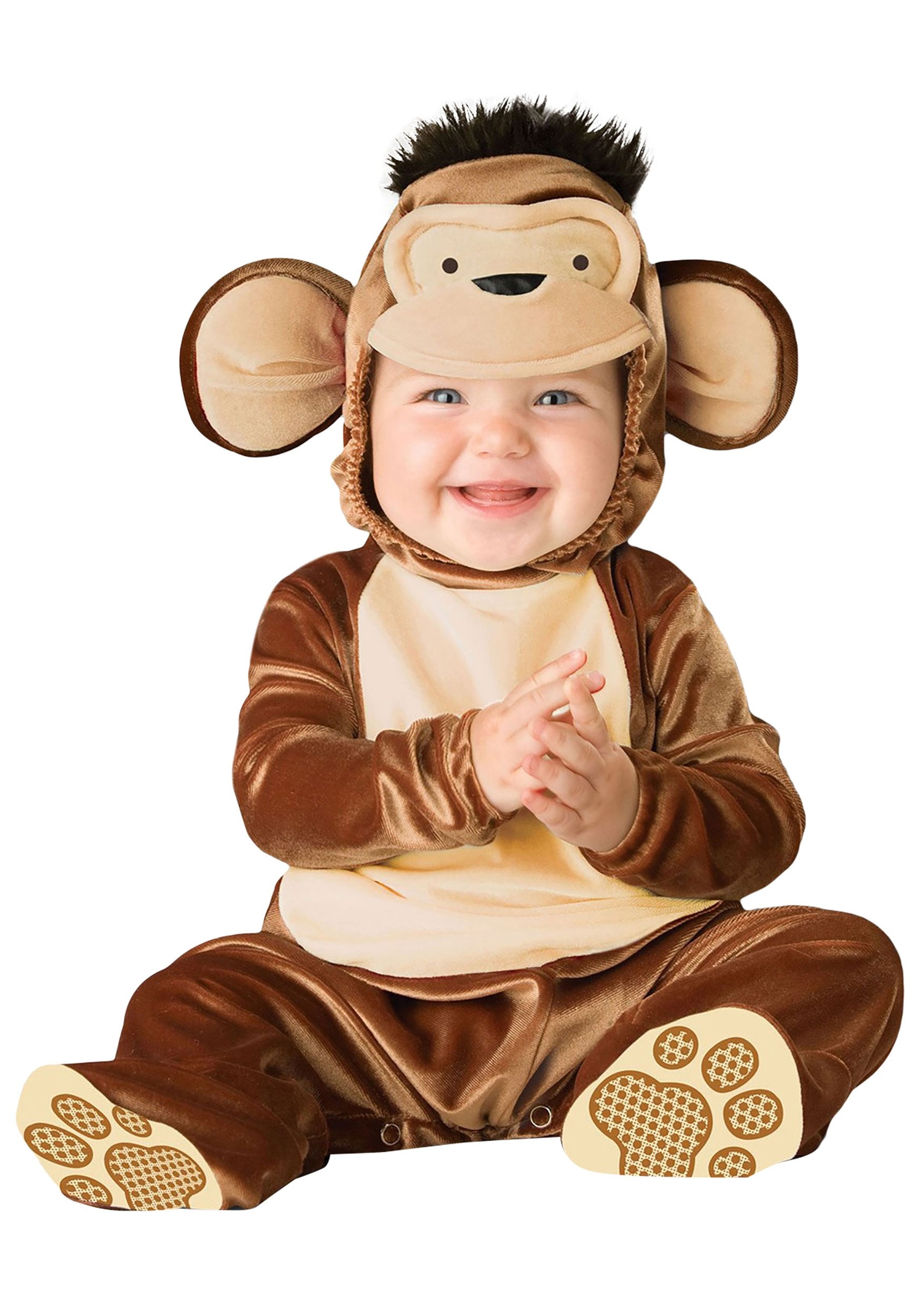 Photos - Fancy Dress Fun World Mischievous Monkey Infant Costume Brown/Yellow INCK16002