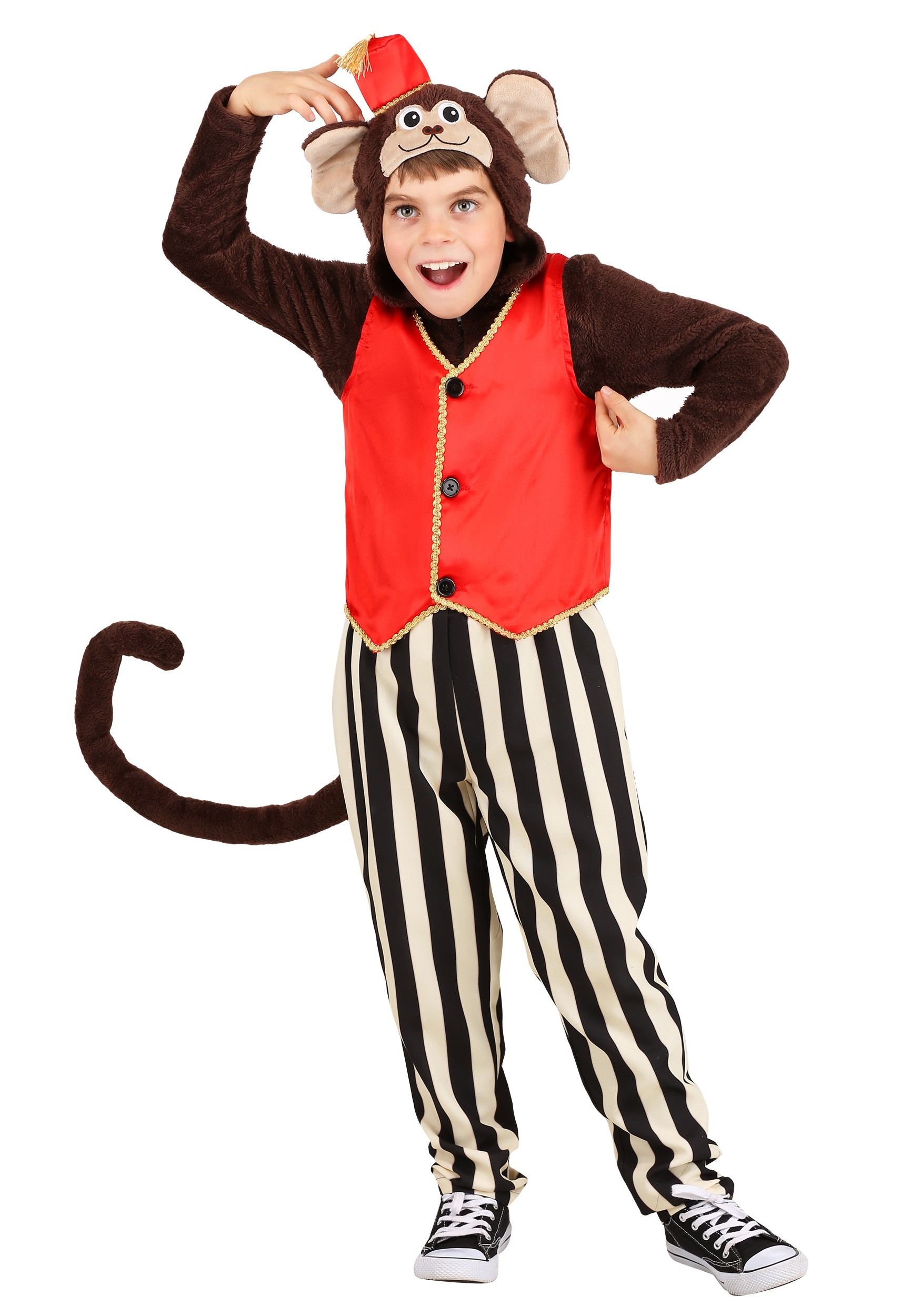 Photos - Fancy Dress FUN Costumes Circus Monkey Costume for Kids | Circus Costumes Brown/Re