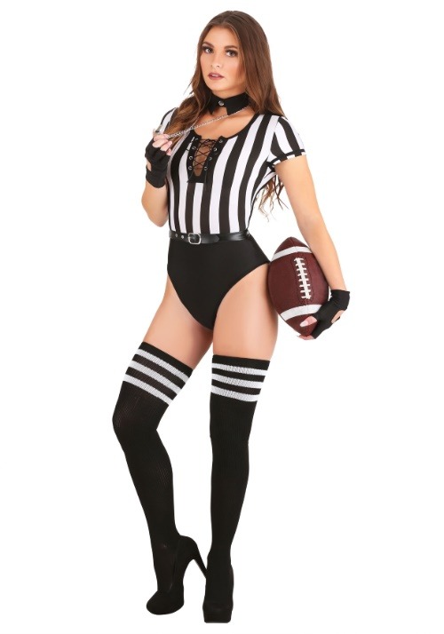 Womens Sexy Ref Bodysuit Costume