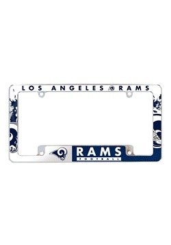 NFL Los Angeles Rams SPARO All Over Chrome License Plate