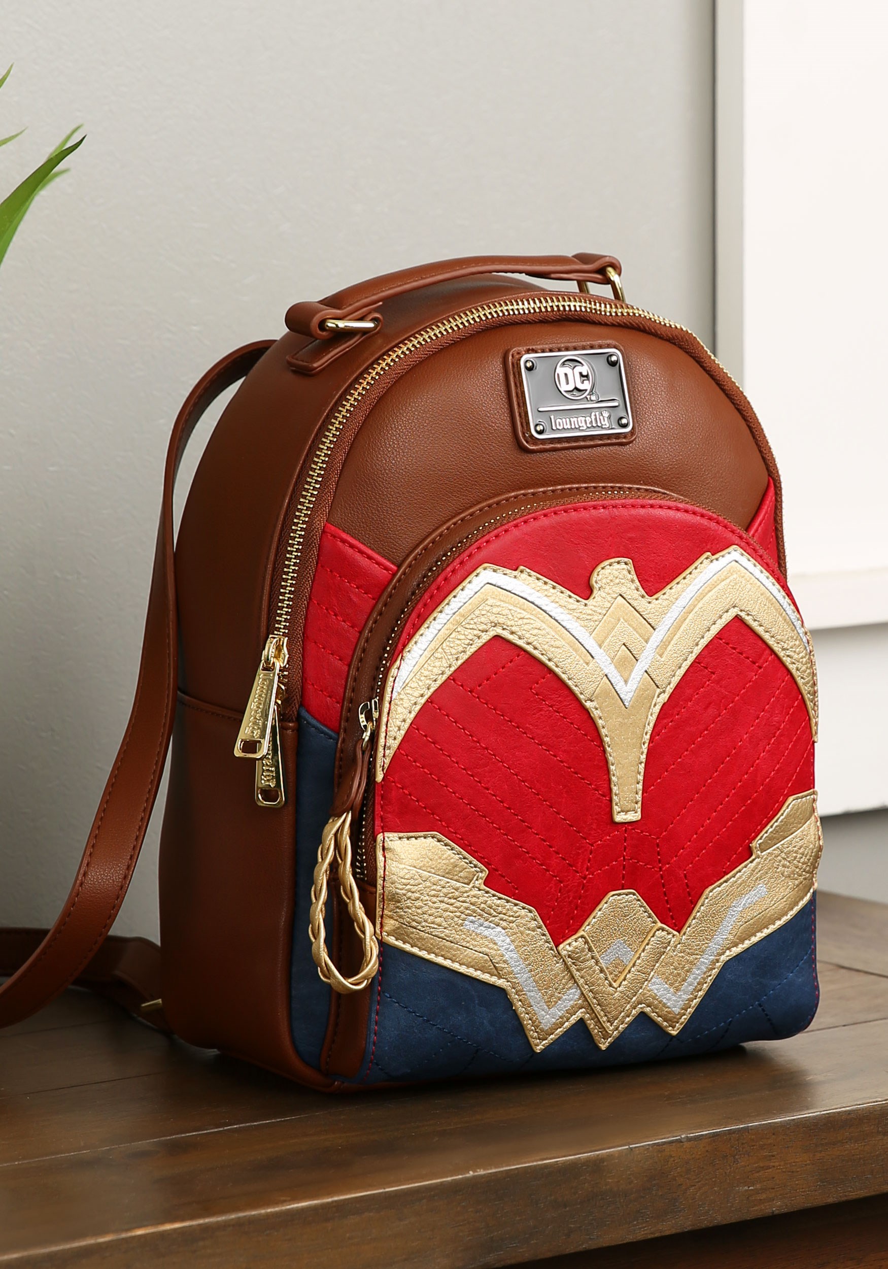 Loungefly Faux Leather Wonder Woman Mini Backpack