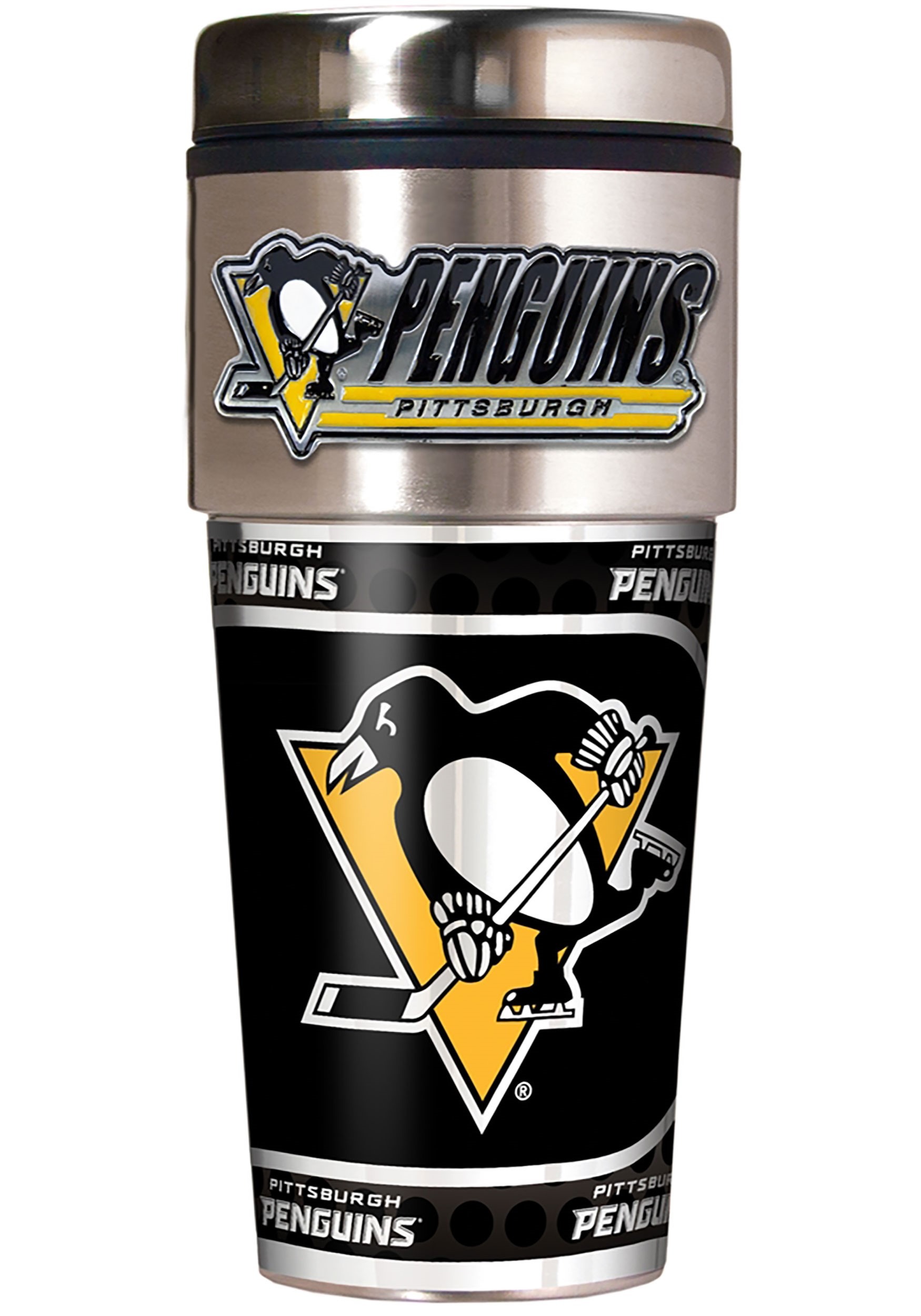 16 oz NHL Pittsburgh Penguins Tumbler with Metallic Graphics