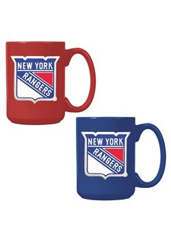 NHL New York Rangers 15oz. Ceramic Mug Gift Set