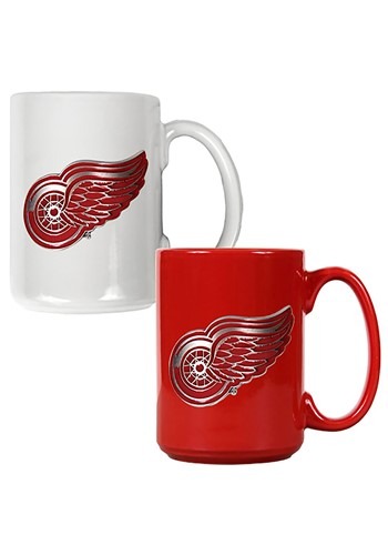 NHL Detroit Red Wings 15oz. Ceramic Mug Gift Set