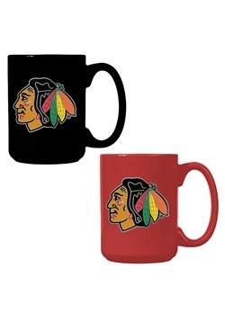 NHL Chicago Blackhawks 15oz. Ceramic Mug Gift Set