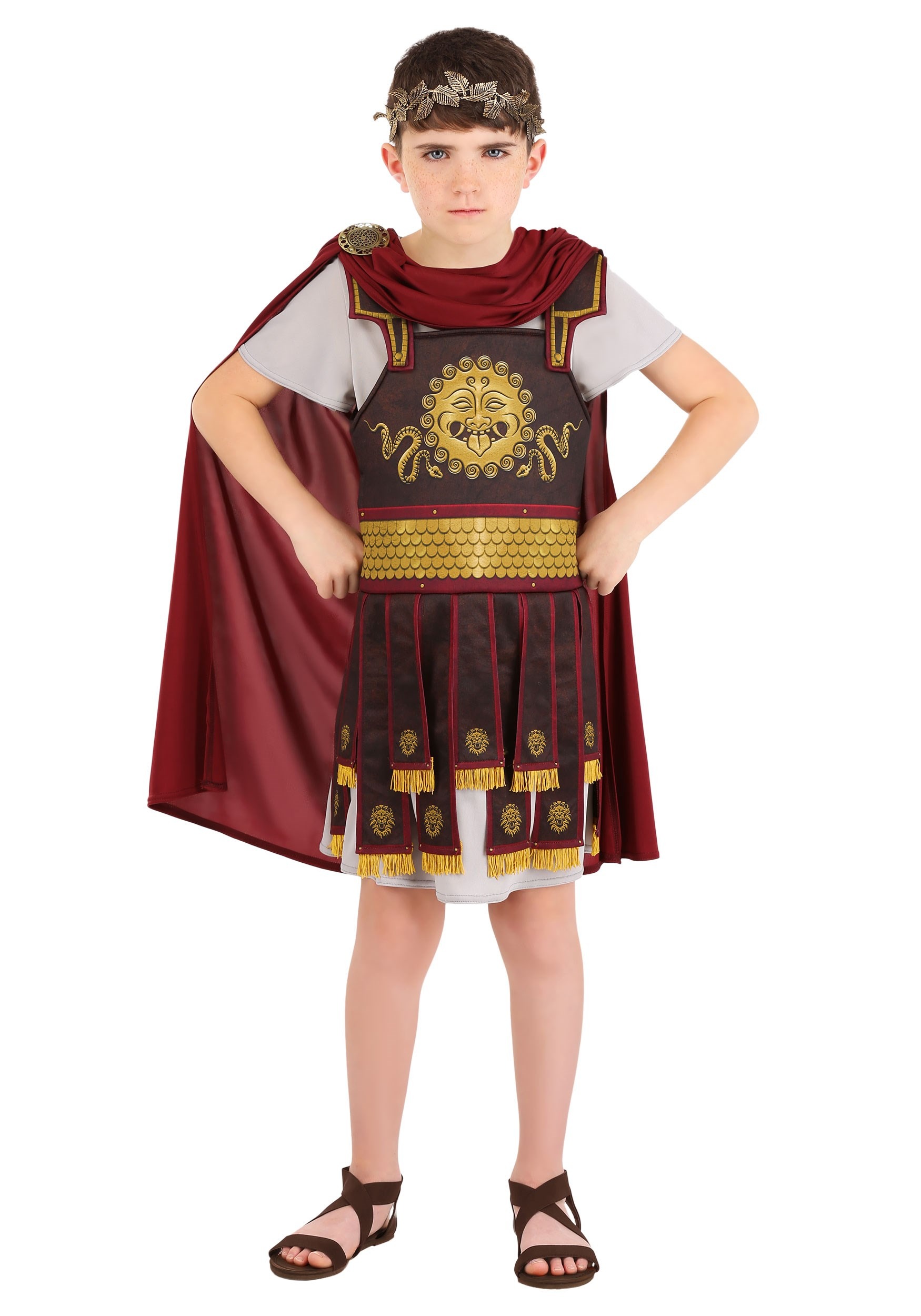 Photos - Fancy Dress Roman FUN Costumes  Warrior Kid's Costume Orange/Red/Gray FUN0814CH 