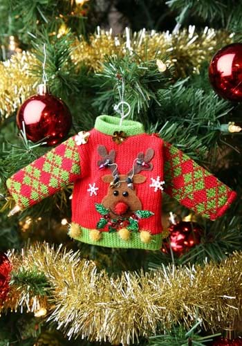 Reindeer Ugly Sweater Ornament-0