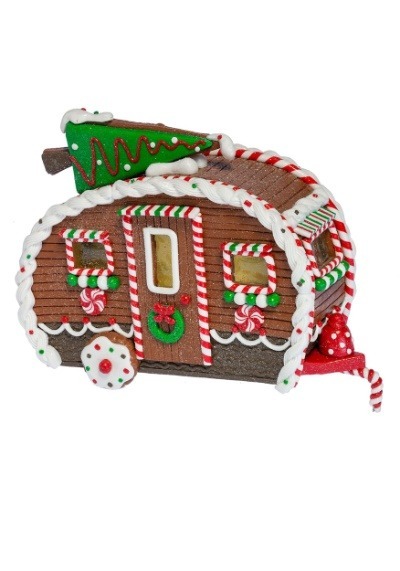 Gingerbread Camper Lighted LED Christmas Decor