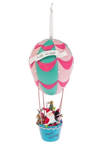 13 Hot Air Balloon Santa Ornament