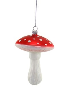 Cosmic Mushroom Glass Christmas Ornament