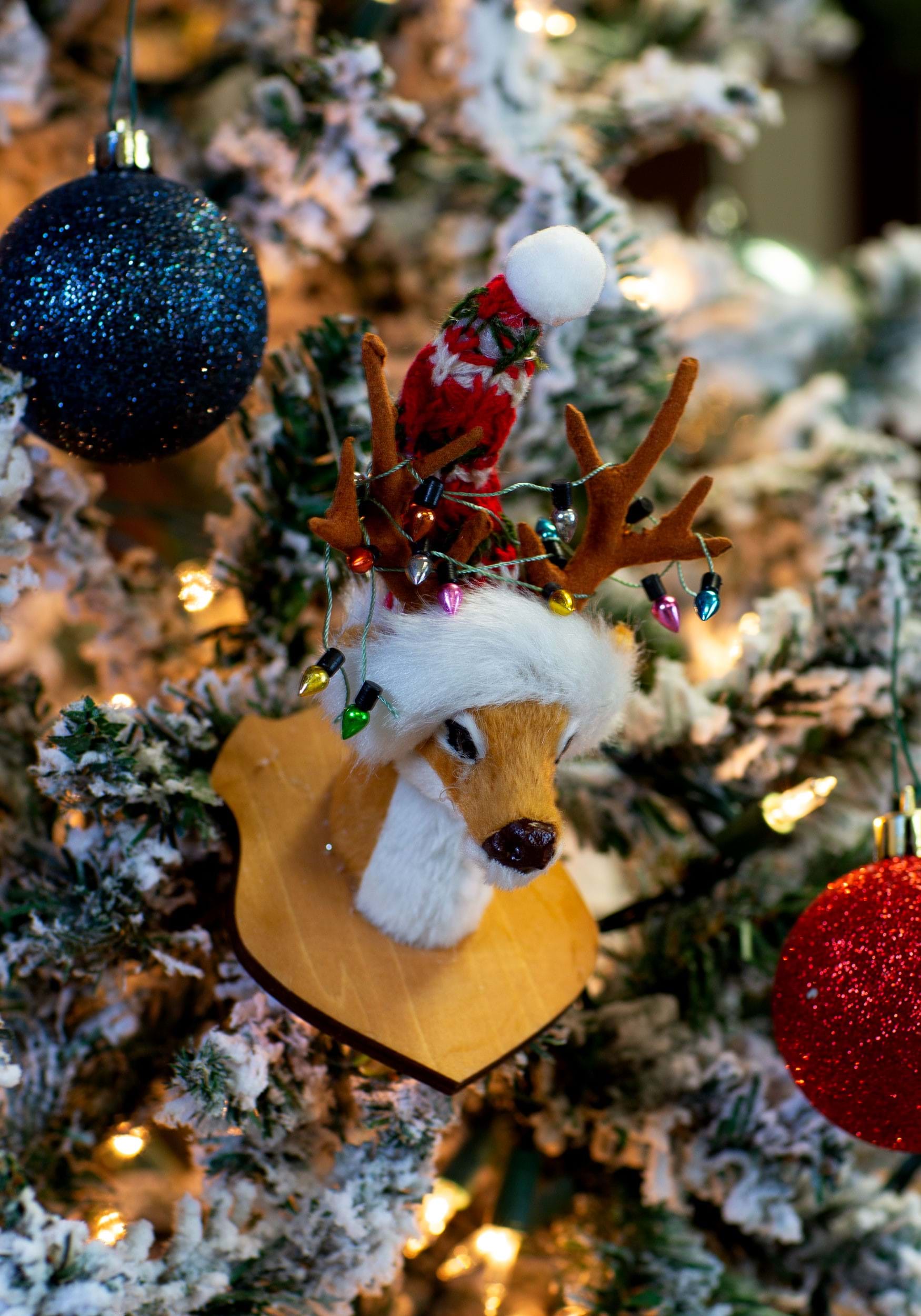 Festive Reindeer 4 Inch Ornament
