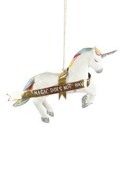 Mystic Rainbow Unicorn Christmas Ornament