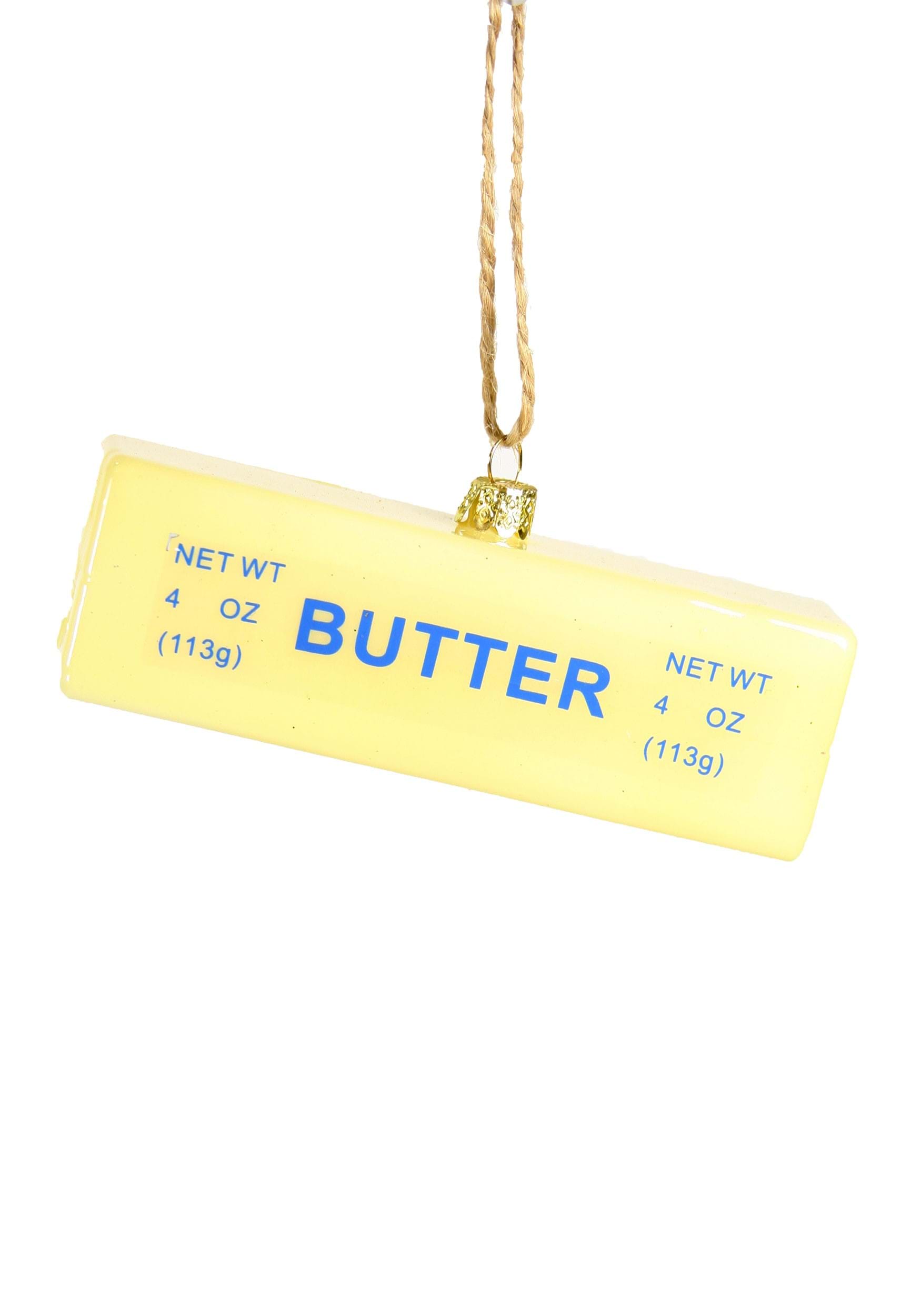 Glass Stick of Butter Christmas Ornament