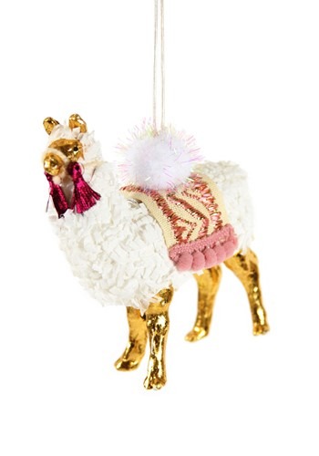 Winter Llama Christmas Ornament