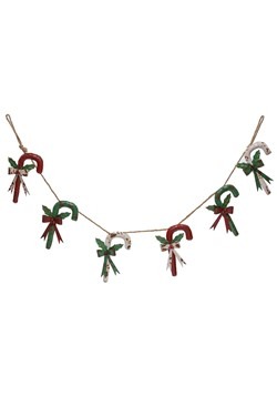 Rustic Metal Red White Green Candy Cane Garland