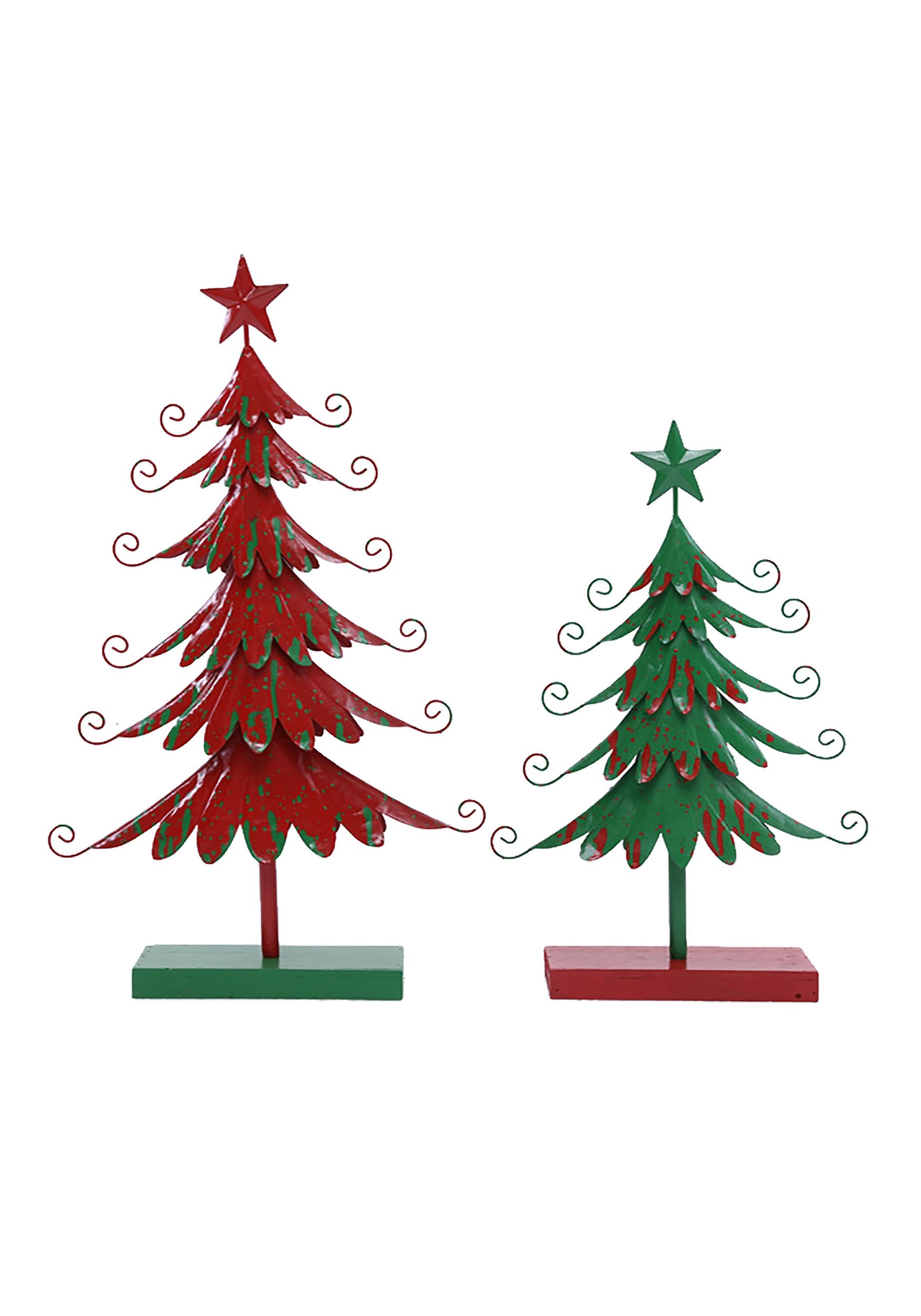 Green Metal 20" Christmas Tree