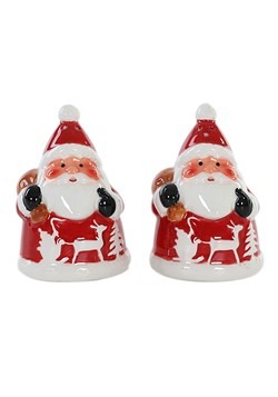 Ceramic Santa Salt and Pepper Shakers Christmas Set