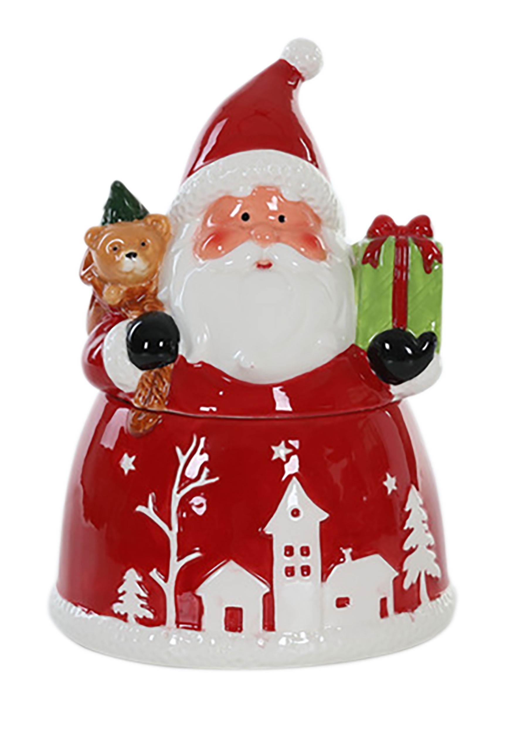 Santa Christmas Ceramic Cookie Jar