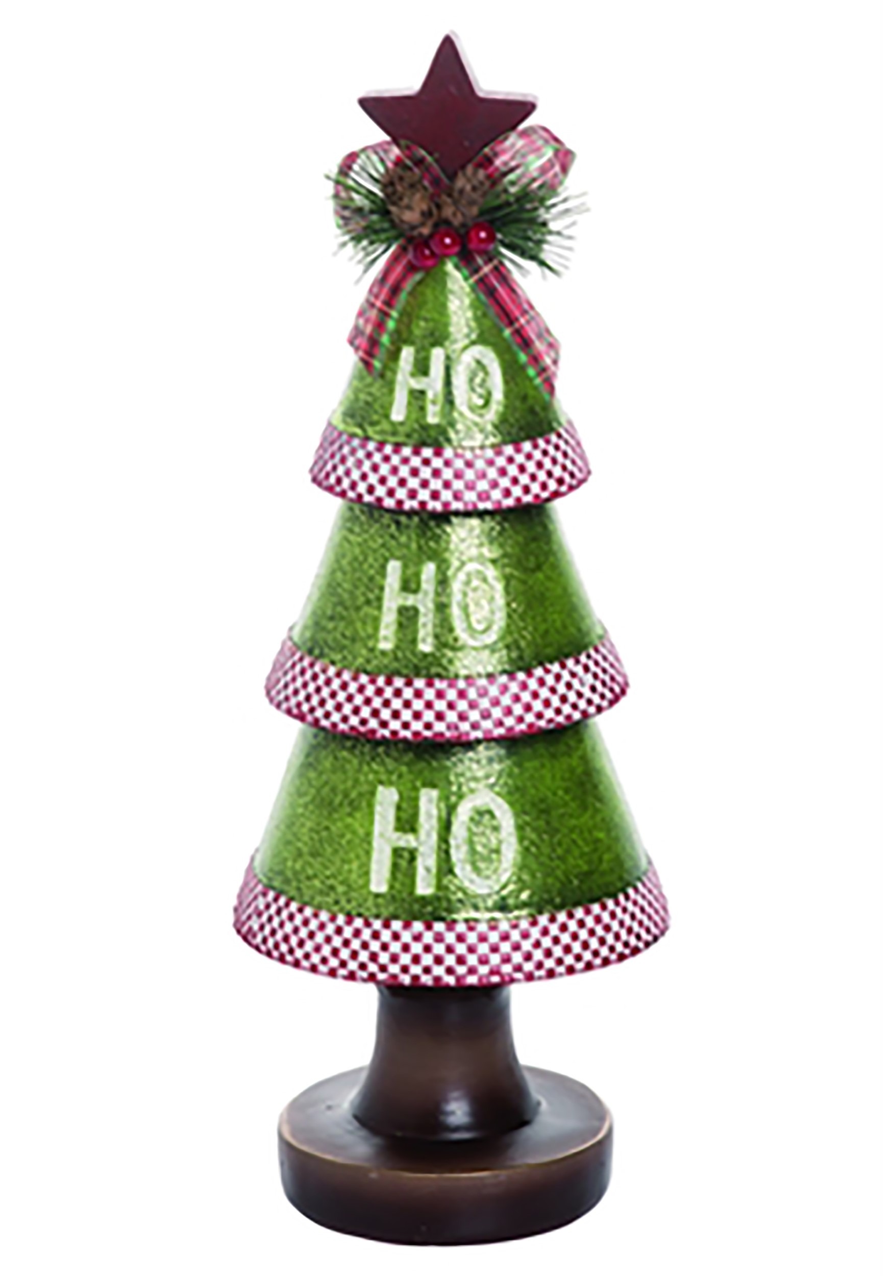 13 Inch Resin Ho-Ho-Ho Christmas Tree