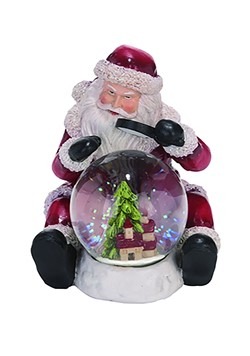 Resin Traditional Santa Snow Globe