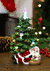 Resin Light Up Santa Under Tree Christmas Decor Alt 1