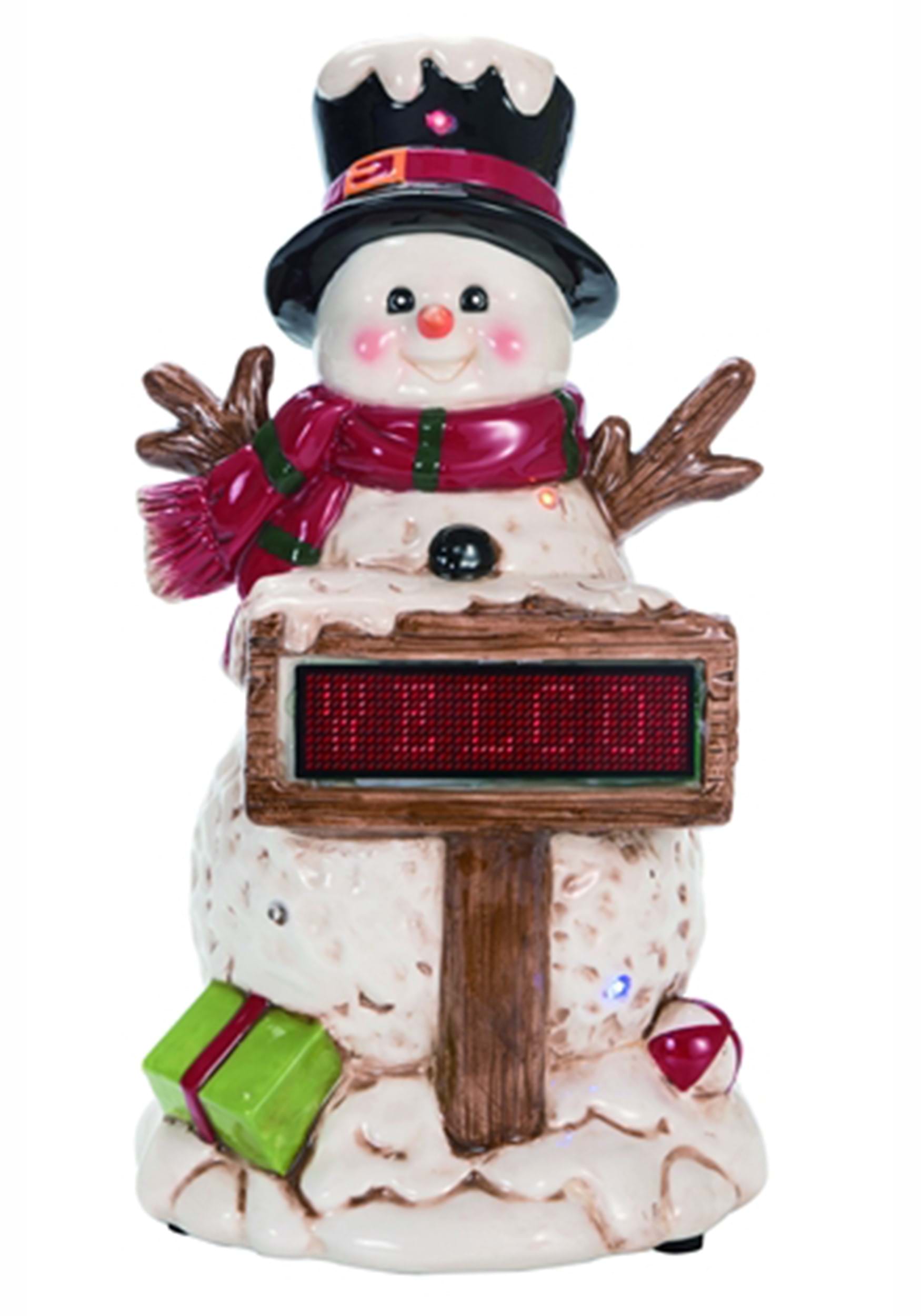 Musical Light Up Snowman with Sign Christmas Decor