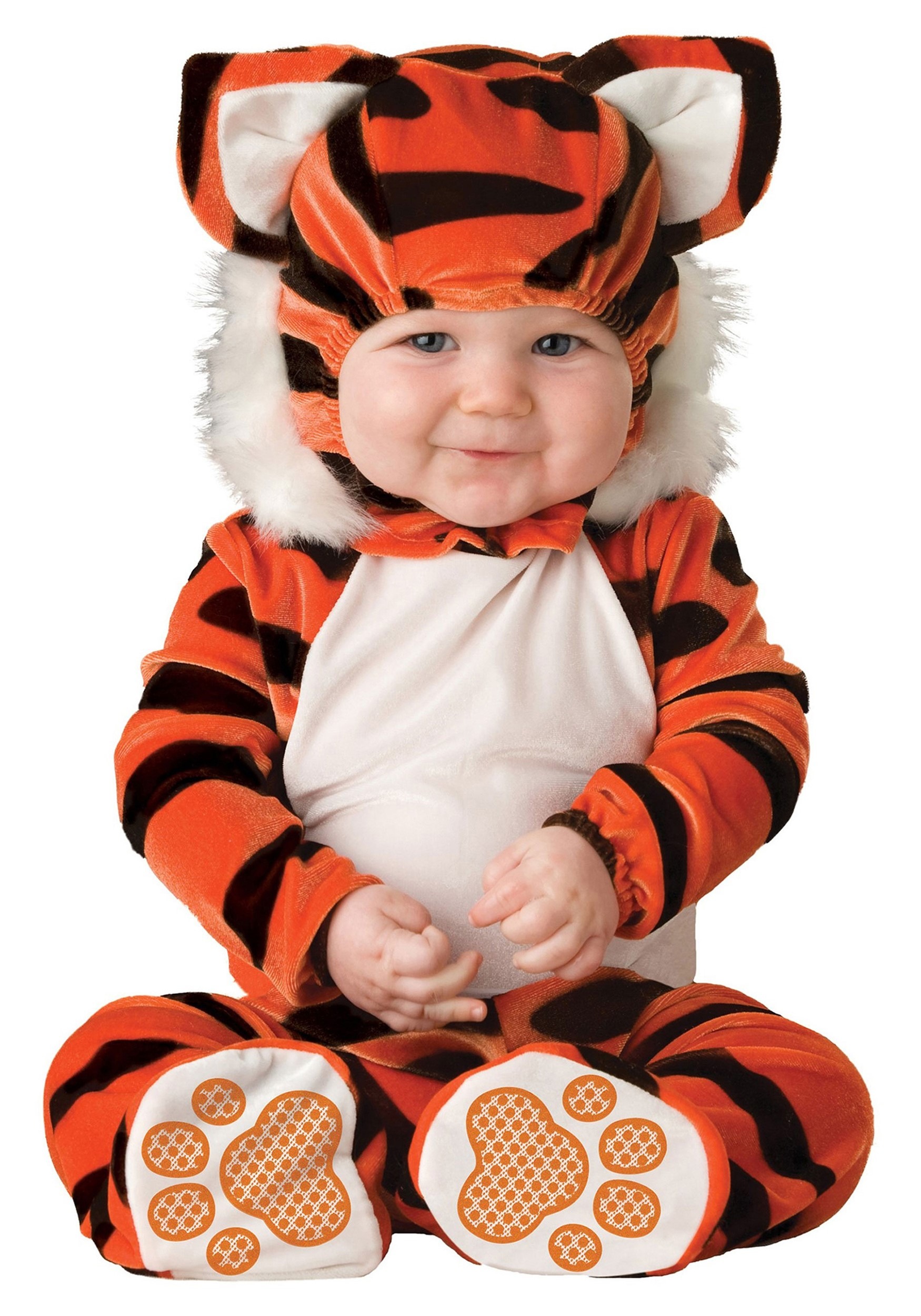 Photos - Fancy Dress Character In  Tiger Costume For Infants Black/Orange IN16004 