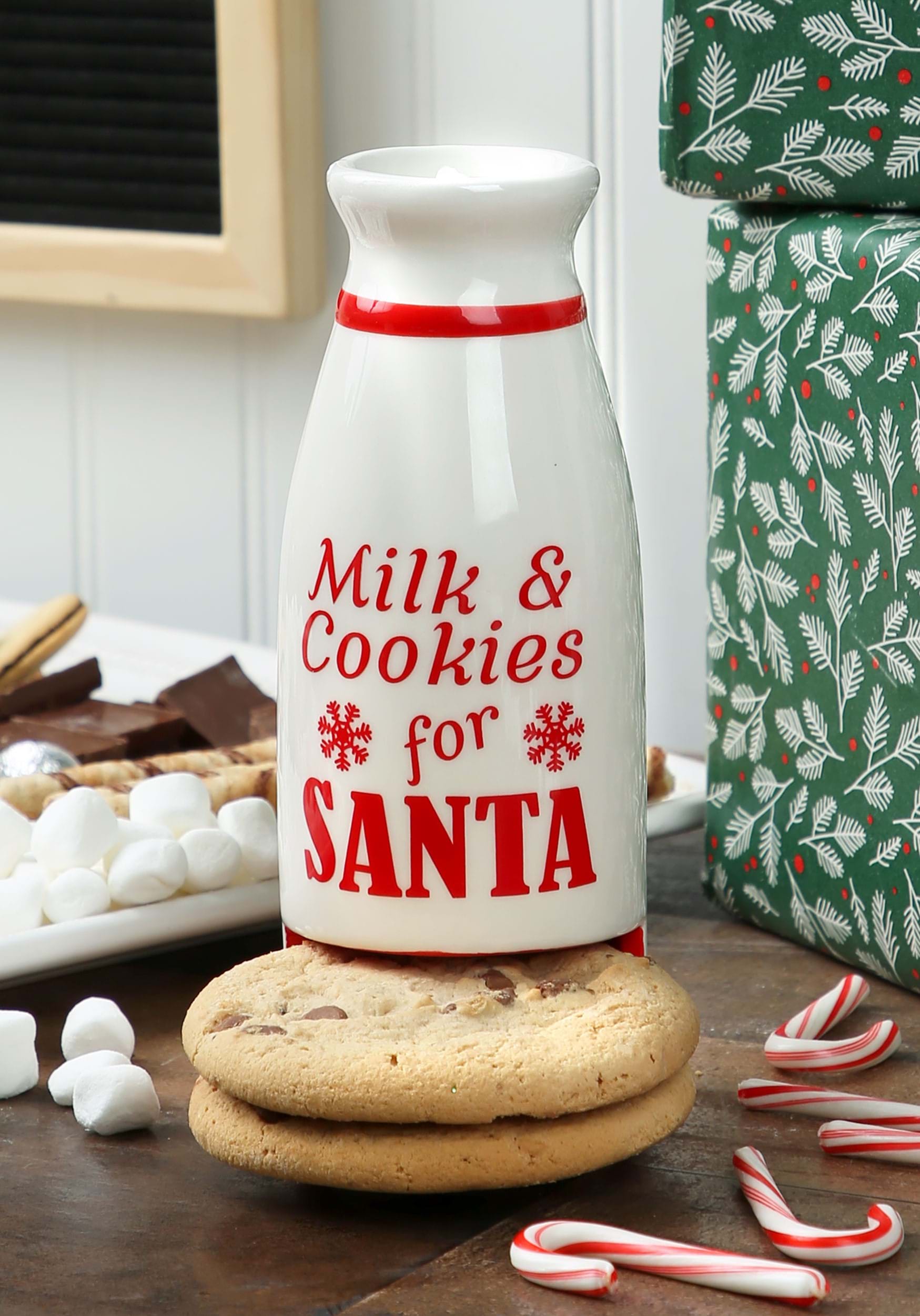 Santas Milk & Cookies Milk Bottle