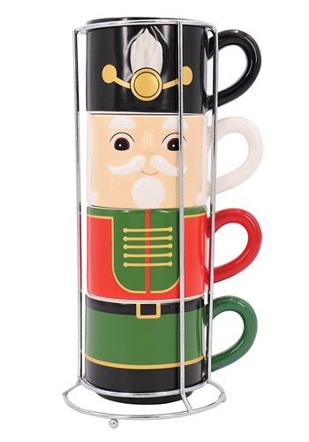 Set of 4 Nutcracker Stacking Mug Set