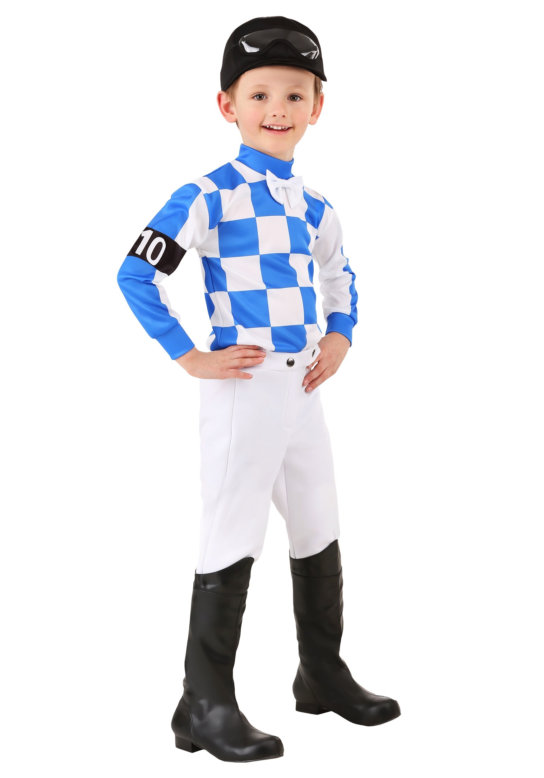 Photos - Fancy Dress Toddler FUN Costumes Jockey  Costume Black/Blue/White FUN0933TD 